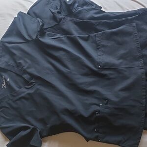 Black Scrub Top and Pants Set